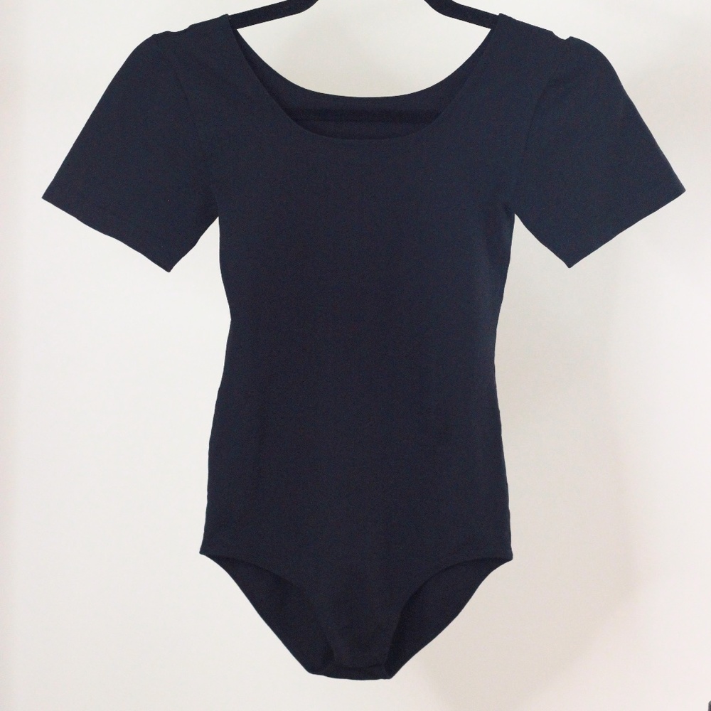 Womens Stretchy (fits like S/M) Leotard Bodysuit Dancewear in Black
